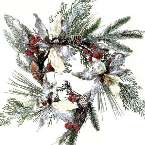Χριστουγεννιάτικο Στεφάνι Με Γκί 40cm (#154874)