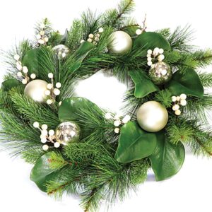 Στολισμένο Χριστουγεννιάτικο Στεφάνι 60cm (#190026)