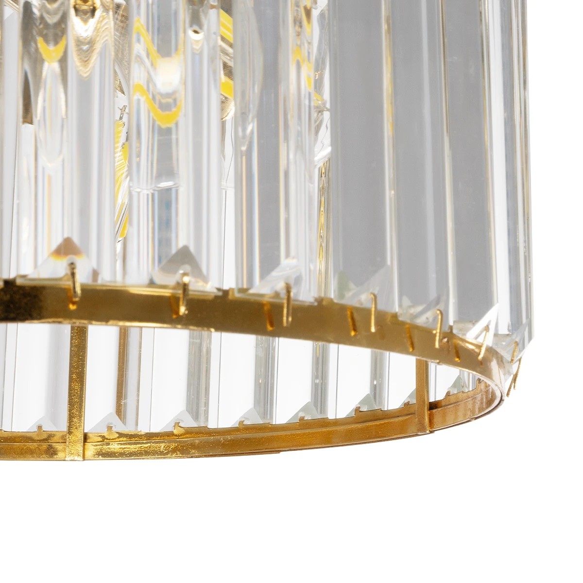 GLOBOSTAR® GLAMOROUS 203-0094 Κλασικό Κρεμαστό Φωτιστικό Οροφής με Ντουί 3 x E27 AC 220-240V IP20 - Χρυσό & Διάφανο - Μ28 x Π28 x Υ21.5cm - Image 8