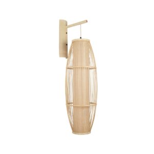 GLOBOSTAR® TULUM 01974 Boho Φωτιστικό Τοίχου - Απλίκα με Ντουί 1 x E27 AC 220-240V IP20 - Μπεζ - Μ28 x Π34 x Υ102cm