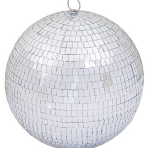 Ασημί Disco Πλαστική Χριστουγεννιάτικη Μπάλα 40cm (#23629)