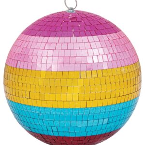 Disco Πολύχρωμη Πλαστική Χριστουγεννιάτικη Μπάλα 25cm (#23631)