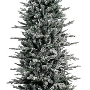 Slim Χιονισμένο Χριστουγεννιάτικο Δέντρο Δρυάδα Με Βάση Γλάστρα 150cm (#240066)