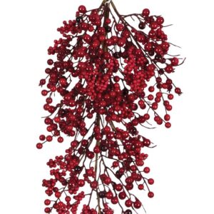 Χριστουγεννιάτικο Κλαδί Δάκρυ Με Γκι 60cm (#26239)