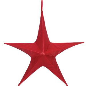 Κόκκινο Κρεμαστό Υφασμάτινο Χριστουγεννιάτικο Αστέρι 60cm (#26307)