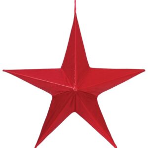 Κόκκινο Κρεμαστό Υφασμάτινο Χριστουγεννιάτικο Αστέρι 80cm (#26308)