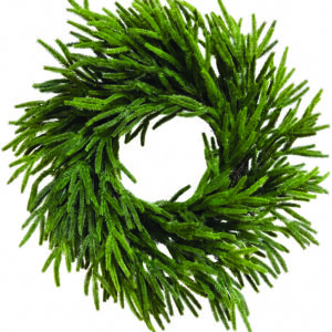 Πράσινο Χριστουγεννιάτικο Στεφάνι 56cm (#27706)