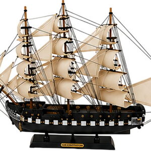 Ξύλινο Παραδοσιακό Καράβι 60 x 12 x 43(h)cm,Χρώμα Μάυρο - Λευκό (#31126)