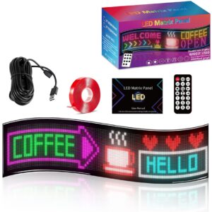 GLOBOSTAR® MATRIX GLB-106-0011 Εύκαμπτη Κυλιόμενη Ψηφιακή Επιγραφή 93x20cm P4.5 192x32 Pixel LED 20W AC 220-240V Αδιάβροχο IP65 Πολύχρωμο RGB - Bluetooth Control μέσω iPIXEL APP - Μ93 x Π0.4 x Υ20cm - 2 Χρόνια Εγγύηση