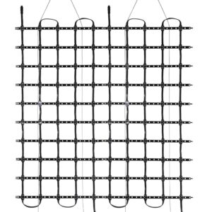 GloboStar® 90141 Digital Pixel Addressable Facade Soft Net Panel - Ψηφιακό Εύκαμπτο Δίχτυ Πάνελ Πρόσοψης Κτιρίων LED SMD 3535 75W/m2 100LED/m2 100PIXEL/m2 SPI/TTL Protocol IC UCS512B 4500lm/m2 120° DC 12V IP67 RGB - Μαύρο Σώμα - Μ100 x Π100 x Υ1.7cm