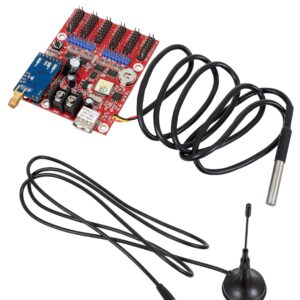 GloboStar® 90389 Ασύρματος Controller WiFi TF-M6UW-6 με Είσοδο USB και Αισθητήρα Θερμοκρασίας με 6 Εξόδους HUB για Μονόχρωμη Κυλιόμενη Πινακίδα LED