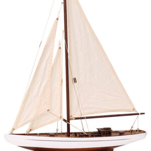 Ξύλινο Παραδοσιακό Καράβι 42 x 8 x 56(h)cm,Χρώμα Καφέ - Μπλέ (#50190320)