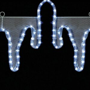 432Led Ασύμμετρη Κουρτίνα Με Φωτοσωλήνα Και Πρόγραμμα,320 x 35(H)cm (#50979)