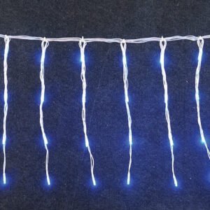 Συμμετρική Κουρτίνα 200Led Με 8 Προγράμματα, Δίαφανο Καλώδιο/Μπλε Λαμπάκι ,500 x 40(H)cm (#PROMO-52210)