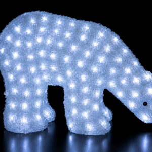 80Led 3D Φωτιζόμενη Ακρυλική Αρκούδα Με Μετασχηματιστή Ip44 ,32 x 24(Η)cm (#58809)