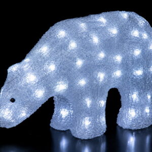 32Led 3D Φωτιζόμενη Ακρυλική Αρκούδα Με Μετασχηματιστή Ip44,32 x 15(H)cm (#58810)