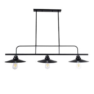 GLOBOSTAR® REGAL 01009 Vintage Φωτιστικό Οροφής με Ντουί 3 x E27 AC 220-240V IP20 - Μαύρο - Μ110 x Π26 x Υ75cm