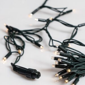 100Led Rubber Λαμπάκια Επεκτεινόμενα Με Πράσινο Καλώδιο/Θερμό Λαμπάκι , Μπρίζα Σούκο Ip65 Στεγανό,(10cm Απόσταση) 10 Μέτρα (Kelvin: 2.500 - 3.000) (#60052)
