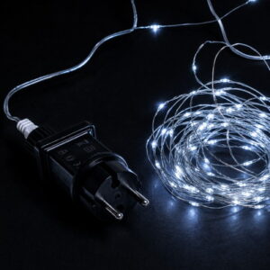 300Led Λαμπάκια Copper Ψυχρού Φωτισμού Με Μετασχηματιστή Ip44, (10cm Απόσταση) 30 Μέτρα (Kelvin: 6.000 - 10.000) (#60111)