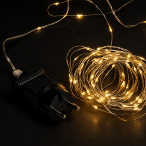 300Led Λαμπάκια Copper Θερμού Φωτισμού Με Μετασχηματιστή ip44, (10cm Απόσταση) 30 Μέτρα (Kelvin: 2.500 - 3.000) (#60112)