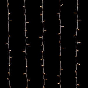 1000Led Σταθερή Συμμετρική Κουρτίνα Rubber Ip65,Με Επέκταση Δεξιά , Αριστερά , Πάνω Και Κάτω 2 x 10(h)cm,Λευκό Καλώδιο/Θερμό Λαμπάκι (Kelvin: 2.500 - 3.000) (#60126)
