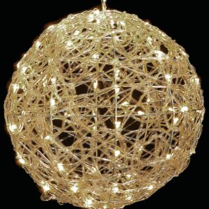 100Led Φωτιζόμενη Ακρυλική Μπάλα Με Θερμό Φωτισμό Και Μετασχηματιστή Ip44,35cm (#60149)