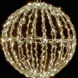 200Led Φωτιζόμενη Ακρυλική Μπάλα Με Θερμό Φωτισμό Και Μετασχηματιστή Ip44,25cm (#60155)
