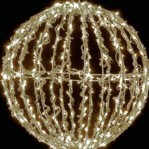 700Led Φωτιζόμενη Ακρυλική Μπάλα Με Θερμό Φωτισμό Και Μετασχηματιστή Ip44,50cm (#60157)