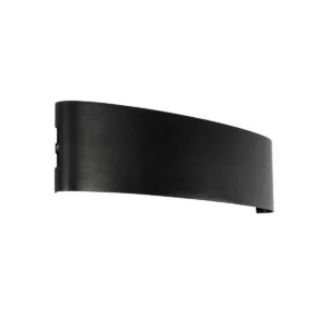 GLOBOSTAR® SIXOAD 60678 Μοντέρνο Φωτιστικό Τοίχου - Απλίκα LED 24W 2400lm 30° AC 220-240V Αδιάβροχο IP65 Θερμό Λευκό 2700K - CREE XPE Chip & TÜV SÜD Driver - Μαύρο Ματ - Μ32 x Π5.5 x Υ8cm - 5 Χρόνια Εγγύηση