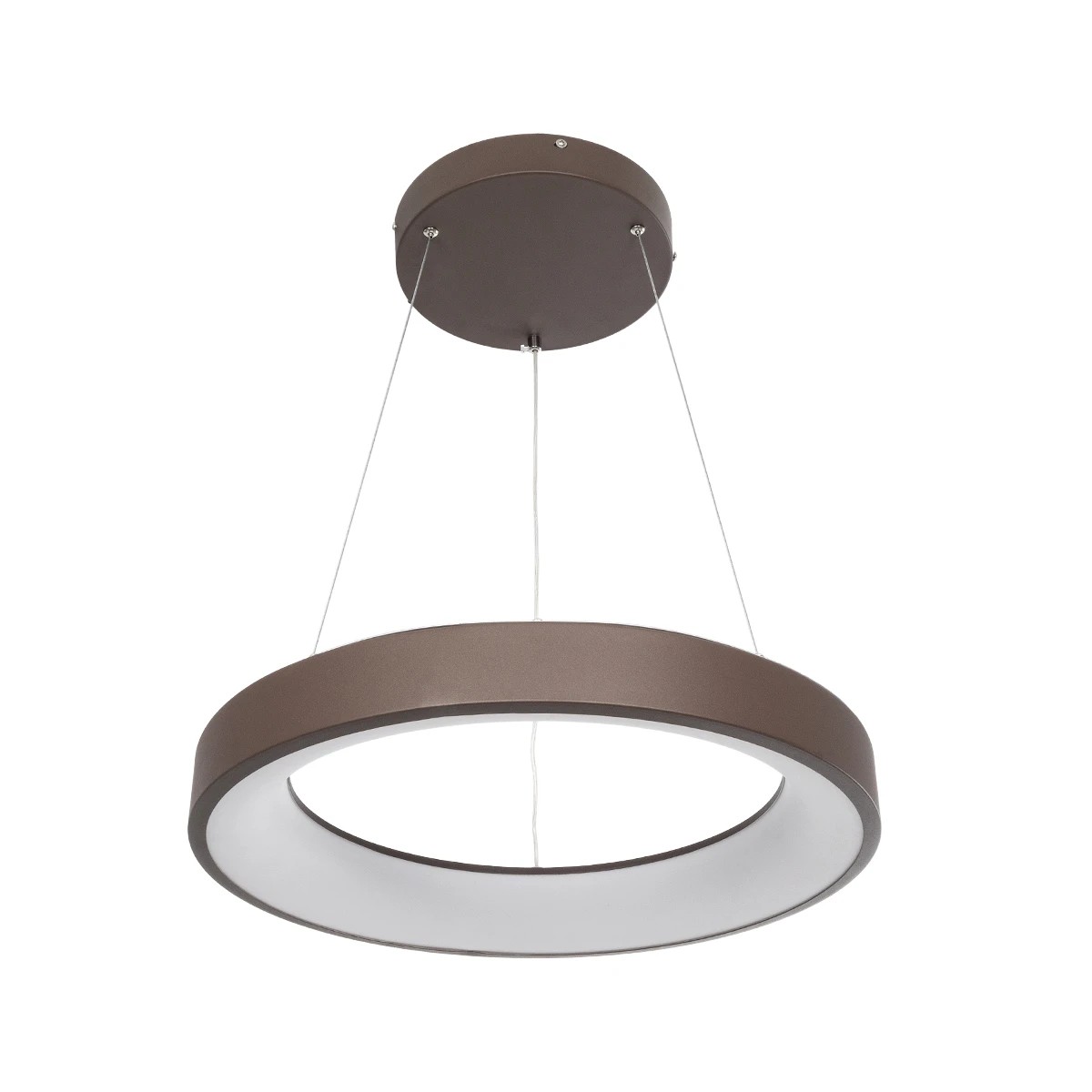 GLOBOSTAR® SALEM 61244 Μοντέρνο Κρεμαστό Φωτιστικό Οροφής LED 75W 8625lm 120° AC 220-240V IP20 Ρυθμιζόμενο Λευκό CCT με Χειριστήριο από 2700K έως 6000K Dimmable - Lumileds SMD Chip - Καφέ Ματ - Μ45 x Π45 x Υ6cm - 3 Χρόνια Εγγύηση - Image 2