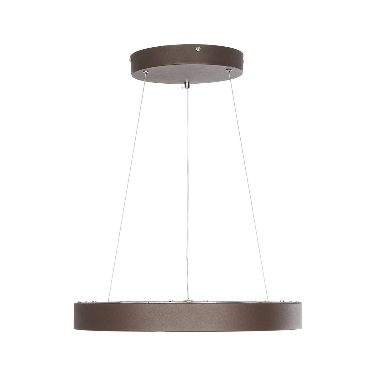 GLOBOSTAR® SALEM 61244 Μοντέρνο Κρεμαστό Φωτιστικό Οροφής LED 75W 8625lm 120° AC 220-240V IP20 Ρυθμιζόμενο Λευκό CCT με Χειριστήριο από 2700K έως 6000K Dimmable - Lumileds SMD Chip - Καφέ Ματ - Μ45 x Π45 x Υ6cm - 3 Χρόνια Εγγύηση - Image 3
