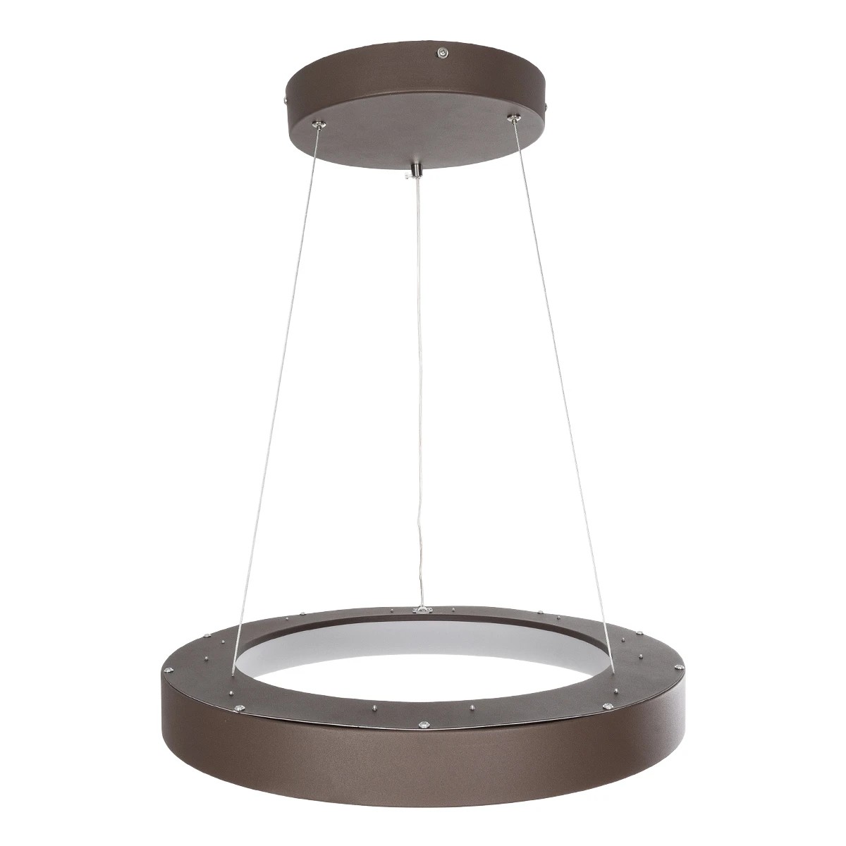 GLOBOSTAR® SALEM 61244 Μοντέρνο Κρεμαστό Φωτιστικό Οροφής LED 75W 8625lm 120° AC 220-240V IP20 Ρυθμιζόμενο Λευκό CCT με Χειριστήριο από 2700K έως 6000K Dimmable - Lumileds SMD Chip - Καφέ Ματ - Μ45 x Π45 x Υ6cm - 3 Χρόνια Εγγύηση - Image 4