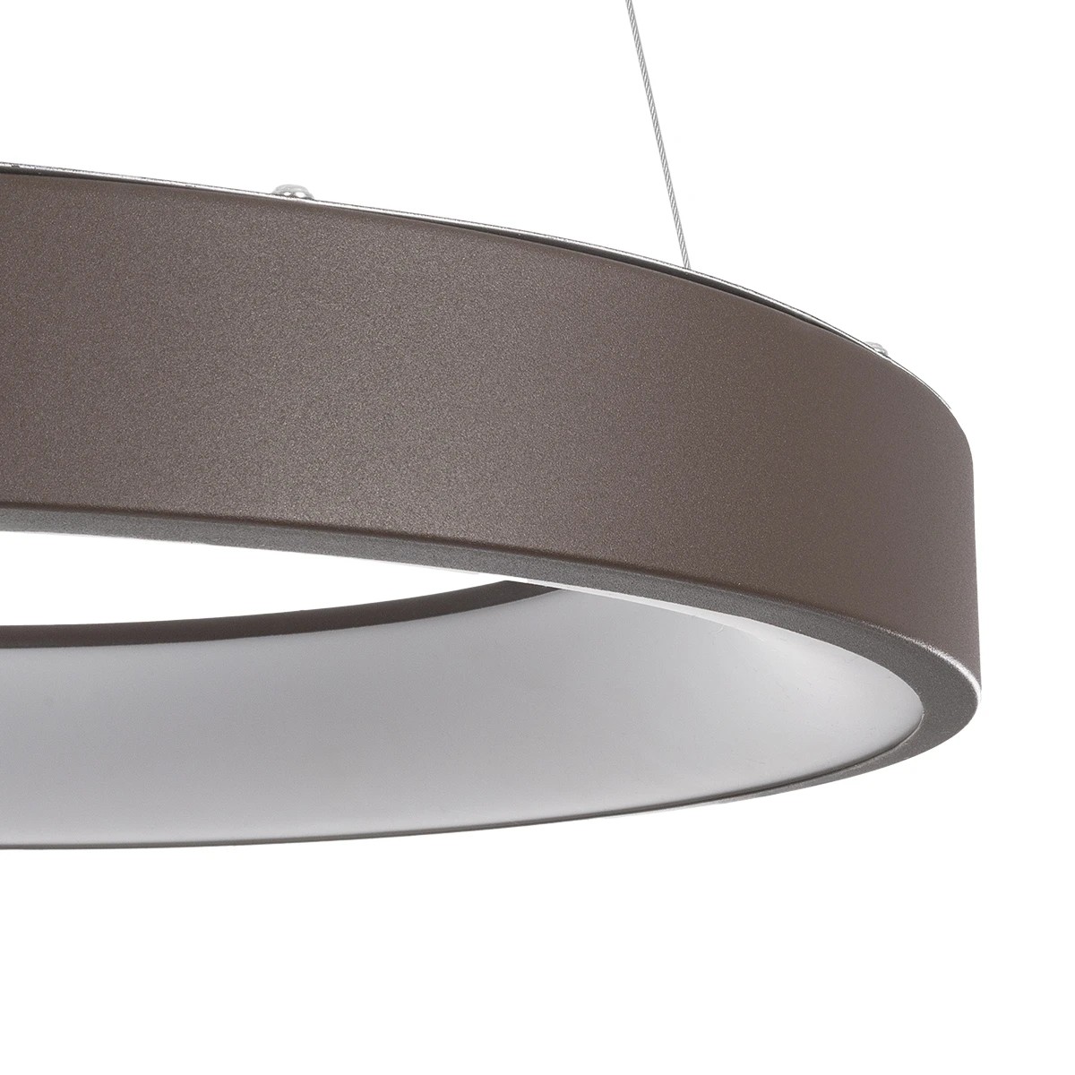 GLOBOSTAR® SALEM 61244 Μοντέρνο Κρεμαστό Φωτιστικό Οροφής LED 75W 8625lm 120° AC 220-240V IP20 Ρυθμιζόμενο Λευκό CCT με Χειριστήριο από 2700K έως 6000K Dimmable - Lumileds SMD Chip - Καφέ Ματ - Μ45 x Π45 x Υ6cm - 3 Χρόνια Εγγύηση - Image 5