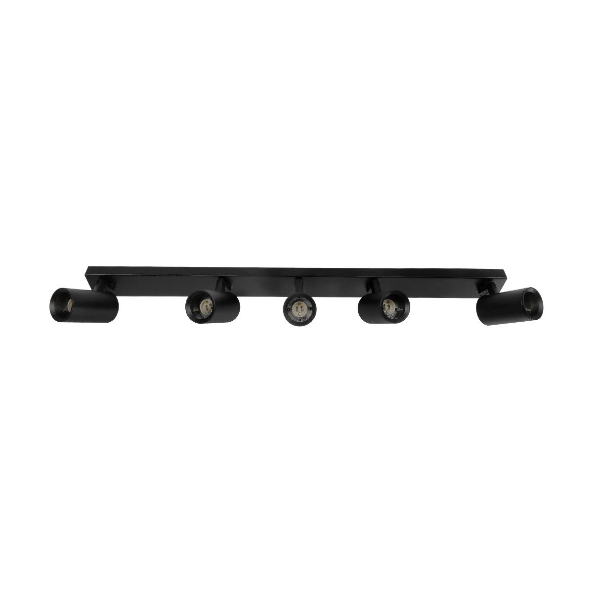 kelvo® SPOTA KLV-101-0142 Κινούμενο Φωτιστικό Σποτ Οροφής για 5 Λάμπες MR16 με Ντουί GU10 AC 220-240V IP20 - Μαύρο Ματ - Μ79.5 x Π6.3 x Υ14cm - Image 5