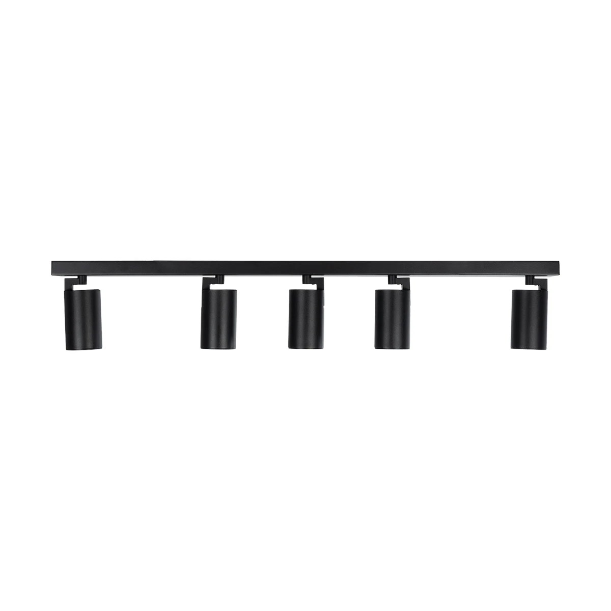 kelvo® SPOTA KLV-101-0142 Κινούμενο Φωτιστικό Σποτ Οροφής για 5 Λάμπες MR16 με Ντουί GU10 AC 220-240V IP20 - Μαύρο Ματ - Μ79.5 x Π6.3 x Υ14cm - Image 7