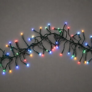250Led Λαμπάκια Φοίνικας Σταθερά Ip44 , Με Μάυρο Καλώδιο/Πολύχρωμο Σταθερό Λαμπάκι Και Ψυχρό Λαμπάκι Ροής New Drop 4 Ταχυτήτων 3 Μέτρα (#63402)