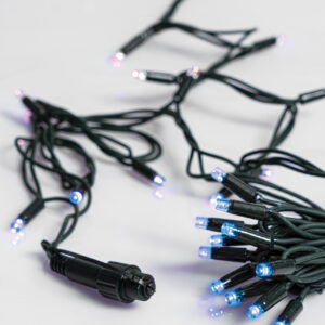 100Led Rubber Λαμπάκια Επεκτεινόμενα Με Πράσινο Καλώδιο/Μπλέ Λαμπάκι ,Ip65 Στεγανό,(10cm Απόσταση) 10 Μέτρα (#63408)