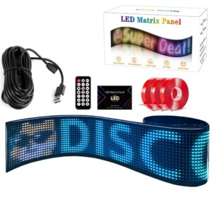 GLOBOSTAR® MATRIX GLB-106-0004 Εύκαμπτη Κυλιόμενη Ψηφιακή Επιγραφή 133x19.2cm P9 144x16 Pixel LED 10W DC 5V 2A με USB 2.0 Αδιάβροχο IP65 Πολύχρωμο RGB - Bluetooth Control μέσω iPIXEL APP - Μ133 x Π0.4 x Υ19.2cm - 2 Χρόνια Εγγύηση