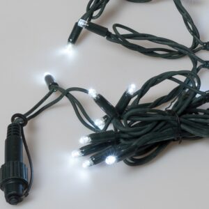 100Led Rubber Round Λαμπάκια Επεκτεινόμενα Με Πράσινο Καλώδιο/Λευκό Λαμπάκι ,Ip65 Στεγανό,(10cm Απόσταση) 10 Μέτρα (Kelvin: 6.000 - 10.000) (#70070)