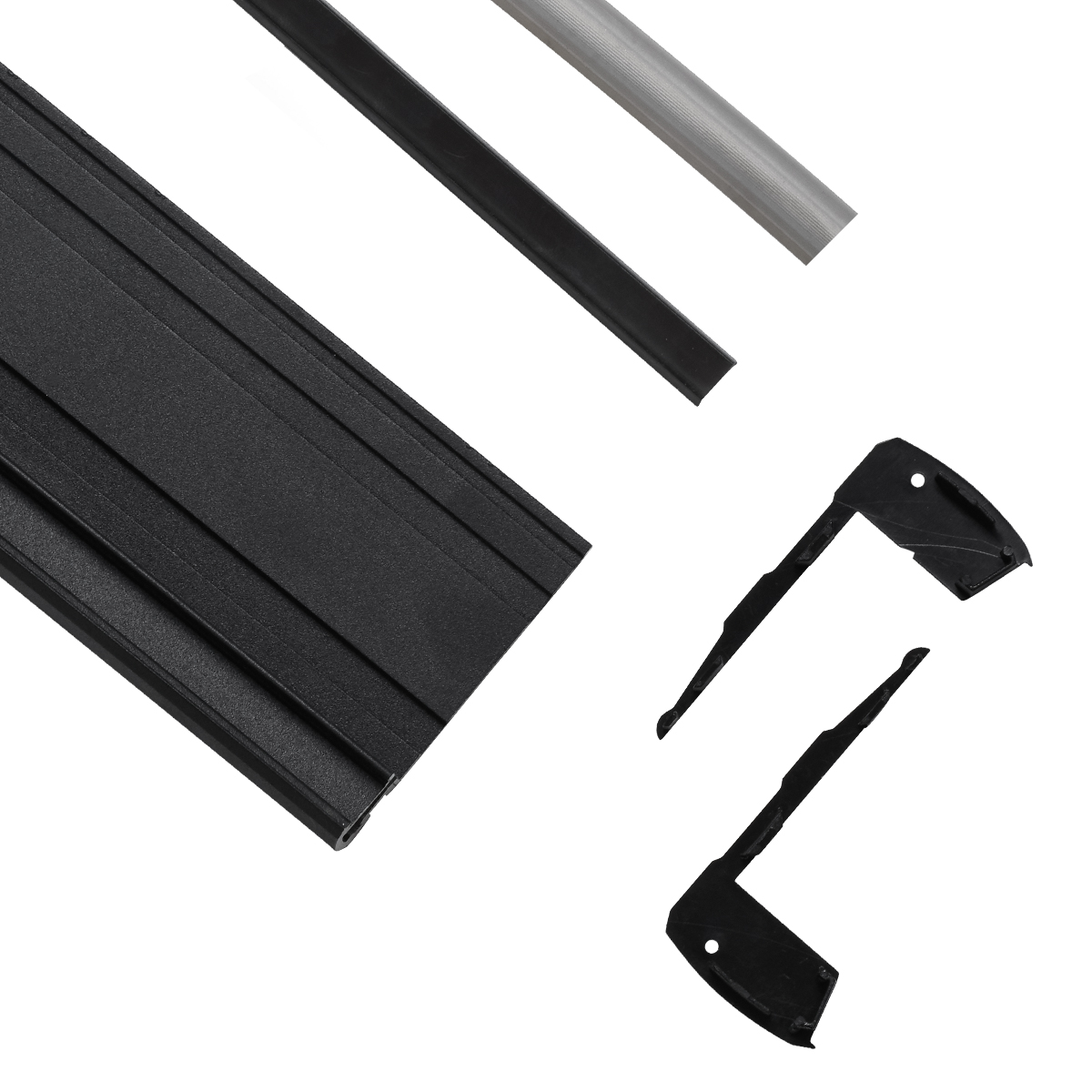 GloboStar® STAIR-PROFILE 70843-3M Προφίλ Αλουμινίου - Βάση & Ψύκτρα Ταινίας LED με Μαύρο Φιμέ Κάλυμμα - Χρήση σε Σκαλοπάτια - Πατητό Κάλυμμα - Μαύρο - 3 Μέτρα - Μ300 x Π8 x Υ3.2cm - Image 3