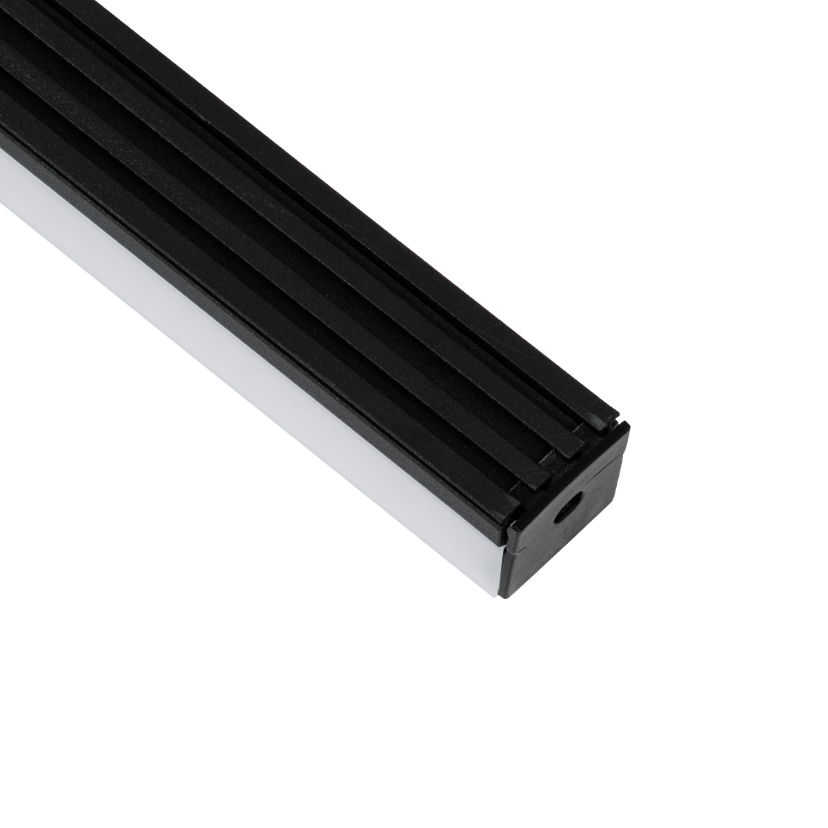 GLOBOSTAR® ALP-LINEAR GLOA 70849-3M Επιφανειακό & Κρεμαστό Προφίλ Αλουμινίου με Λευκό Γαλακτερό Πατητό Κάλυμμα για Ταινίες LED IP20 - Μαύρο & Λευκό - Μ300 x Π2.6 x Υ2.3cm - Πακέτο 5 Τεμαχίων - Image 5