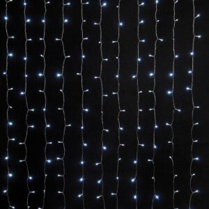 740L Σταθερή Led Συμμετρική Κουρτίνα Με Μετασχηματιστή Ip44 Και Επέκταση 400 x 330(h)cm,Με Διάφανο Καλώδιο Και Λευκo Λαμπάκι (Kelvin: 6.000 - 10.000) (#80103)