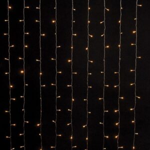 740Led Σταθερή Συμμετρική Κουρτίνα Με Μετασχηματιστή Ιp44 Και Επέκταση 400 x 330(h)cm,Με Διάφανο Καλώδιο/Θερμό Λαμπάκι (Kelvin: 2.500 - 3.000) (#80104)