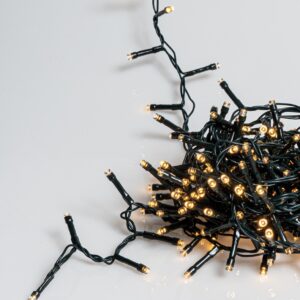 300Led Φωτάκια Με Πρόγραμμα Και Μετασχηματιστή ,Πράσινο Καλώδιο/Θερμό Λαμπάκι , (3cm Απόσταση) 9 Μέτρα , (Kelvin 2.500 - 3.000) (#80105)