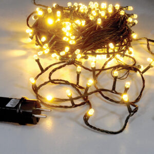 200Led Λαμπάκια Diamond Με Μετασχηματιστή Ip44 Και Χρονοδιακόπτη ,Με Πράσινο Καλώδιο/Θερμό Λαμπάκι , (10cm Απόσταση) 20 Μέτρα (Kelvin: 2.500 - 3.000) (#80263)