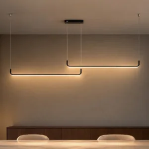 kelvo® LINARIA KLV-101-0258-V2 Κρεμαστό Φωτιστικό Οροφής LED 72W 7200lm 180° AC 220-240V IP20 Ρυθμιζόμενο Λευκό CCT με Χειριστήριο από 2700K έως 6000K Dimmable - Lumileds SMD Chip - Μαύρο Ματ - Μ220 x Π4 x Υ25cm - 3 Χρόνια Εγγύηση
