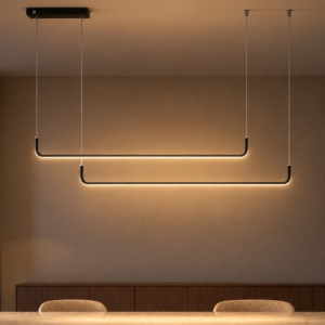 kelvo® LINARIA KLV-101-0258 Κρεμαστό Φωτιστικό Οροφής LED 72W 7200lm 180° AC 220-240V IP20 Ρυθμιζόμενο Λευκό CCT με Χειριστήριο από 2700K έως 6000K Dimmable - Lumileds SMD Chip - Μαύρο Ματ - Μ130 x Π4 x Υ25cm - 3 Χρόνια Εγγύηση