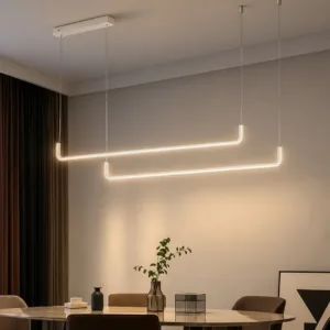 kelvo® LINARIA KLV-101-0259 Κρεμαστό Φωτιστικό Οροφής LED 72W 7200lm 180° AC 220-240V IP20 Ρυθμιζόμενο Λευκό CCT με Χειριστήριο από 2700K έως 6000K Dimmable - Lumileds SMD Chip - Λευκό Ματ - Μ130 x Π4 x Υ25cm - 3 Χρόνια Εγγύηση