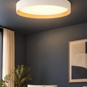 kelvo® RONDO KLV-101-0589-V2 Φωτιστικό Οροφής LED 36W 3600lm 120° AC 220-240V IP20 Ρυθμιζόμενο Λευκό CCT με Διακόπτη στο Driver 2700K/4500K/6000K Triac Dimmable - Lumileds SMD Chip & ENEC/TÜV Driver - Λευκό Ματ & Εφέ Ξύλου - Μ50 x Π50 x Υ7cm - 5 Χρόνια Εγγύηση