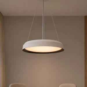 kelvo® VOLA KLV-101-0590 Κρεμαστό Φωτιστικό Οροφής LED 24W 2400lm 120° AC 220-240V IP20 Ρυθμιζόμενο Λευκό CCT με Διακόπτη στο Driver 2700K/4500K/6000K Triac Dimmable - Lumileds SMD Chip & ENEC/TÜV Driver - Μαύρο Ματ & Λευκό Ματ - Μ40 x Π40 x Υ7cm - 5 Χρόνια Εγγύηση